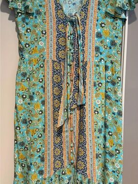Band of Gypsies Floral Boho Hi-Low Maxi Dress Size Large